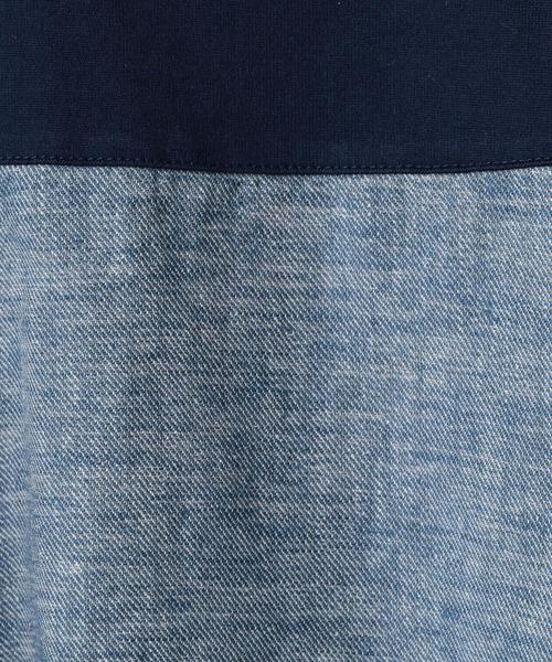 green label relaxing（グリーンレーベルリラクシング）の「■■■フリンジ キリカエ プルオーバー◆（Tシャツ/カットソー・キッズ・オフホワイト/ネイビー・105/125/135/115）」の7枚目の写真