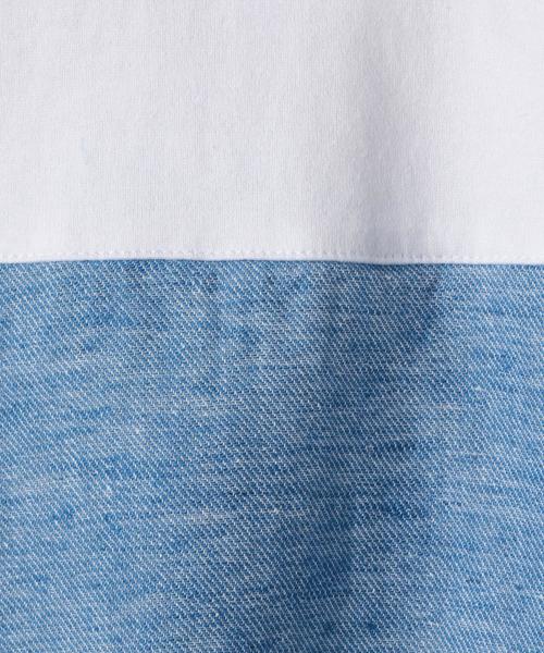 green label relaxing（グリーンレーベルリラクシング）の「■■■フリンジ キリカエ プルオーバー◆（Tシャツ/カットソー・キッズ・オフホワイト/ネイビー・105/125/135/115）」の9枚目の写真