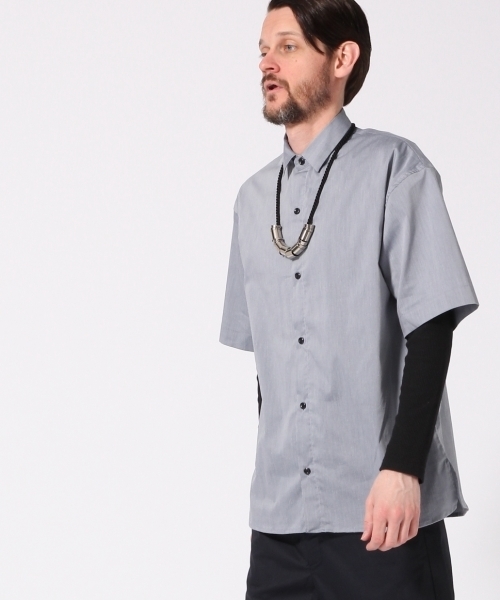 HARE(ハレ)の「ビッグワイドシャツ(HARE)(シャツ/ブラウス・メンズ・グレー/オフホワイト/ネイビー・SMALL/MEDIUM)」の2枚目の写真