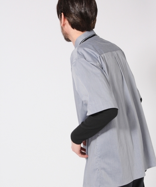 HARE(ハレ)の「ビッグワイドシャツ(HARE)(シャツ/ブラウス・メンズ・グレー/オフホワイト/ネイビー・SMALL/MEDIUM)」の4枚目の写真
