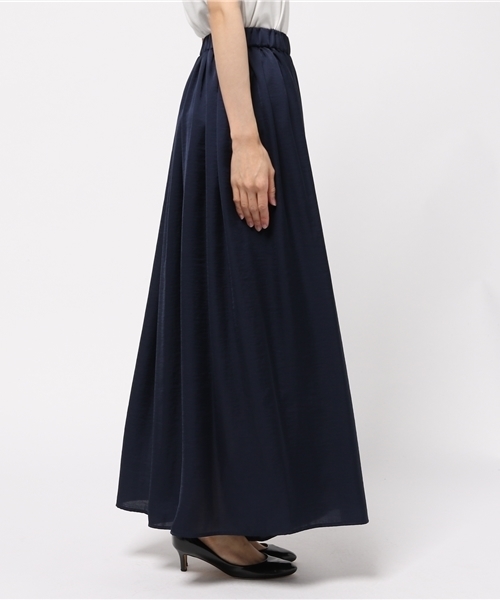 NATURAL BEAUTY BASIC（ナチュラルビューティーベーシック）の「ウィンテージサテンスカウチョ（その他パンツ・レディース・ベージュ/ネイビー・SMALL/MEDIUM）」の6枚目の写真