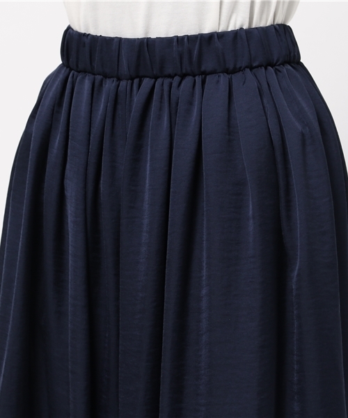 NATURAL BEAUTY BASIC（ナチュラルビューティーベーシック）の「ウィンテージサテンスカウチョ（その他パンツ・レディース・ベージュ/ネイビー・SMALL/MEDIUM）」の8枚目の写真