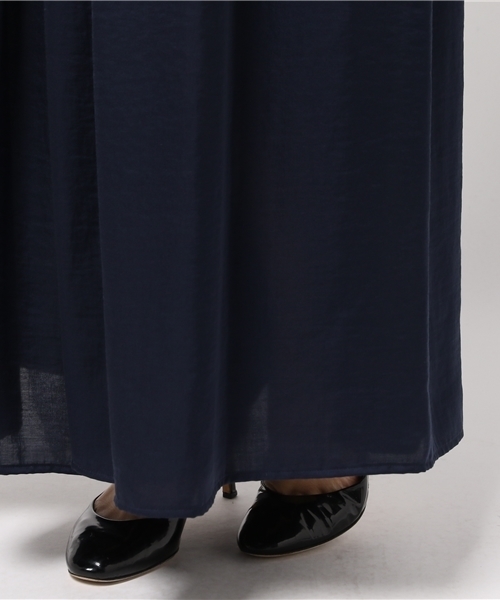 NATURAL BEAUTY BASIC（ナチュラルビューティーベーシック）の「ウィンテージサテンスカウチョ（その他パンツ・レディース・ベージュ/ネイビー・SMALL/MEDIUM）」の10枚目の写真