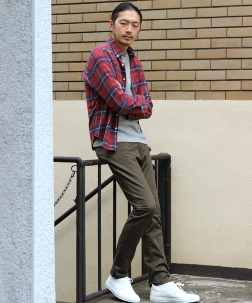 ESSENTIAL GARMENT MEN'S BIGI（エッセンシャルガーメントメンズビギ）の「【2016-17 A/W新作】起毛 BDチェックシャツ/raised fabric（シャツ/ブラウス・メンズ・ホワイト/レッド/ブルー・S/L/M）」の6枚目の写真