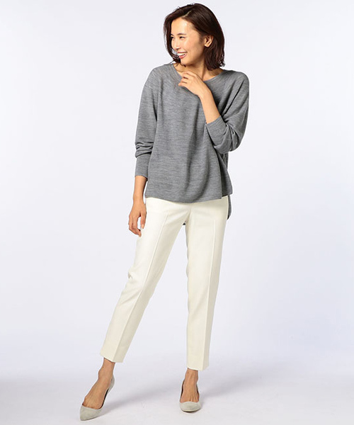 NOLLEY’S（ノーリーズ）の「【JJ2月号掲載】サキソニーストレッチパンツ（その他パンツ・レディース・ライトグレー/ブラック/ネイビー/オフホワイト・36/38/34/40）」の14枚目の写真
