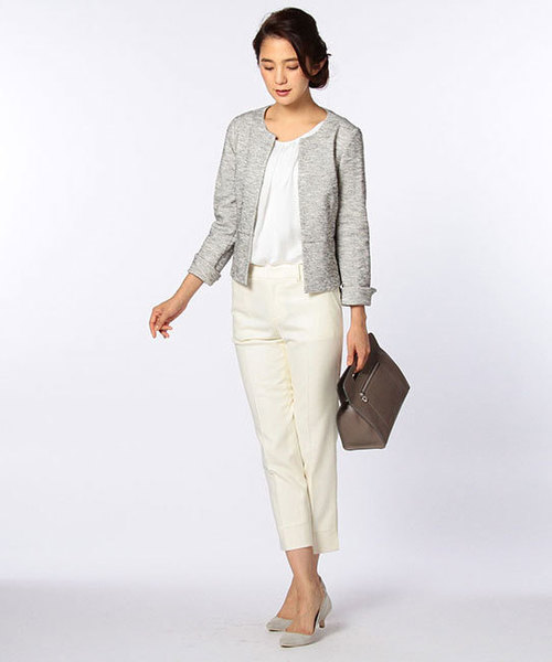 NOLLEY’S（ノーリーズ）の「【JJ2月号掲載】サキソニーストレッチパンツ（その他パンツ・レディース・ライトグレー/ブラック/ネイビー/オフホワイト・36/38/34/40）」の18枚目の写真