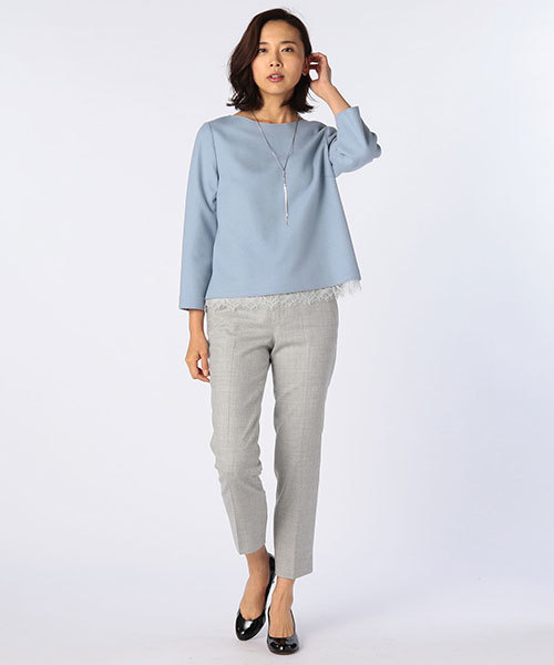 NOLLEY’S（ノーリーズ）の「【JJ2月号掲載】サキソニーストレッチパンツ（その他パンツ・レディース・ライトグレー/ブラック/ネイビー/オフホワイト・36/38/34/40）」の19枚目の写真