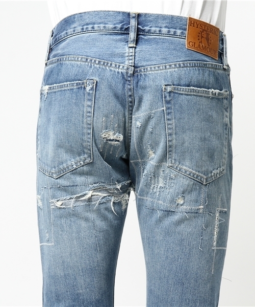 HYSTERIC GLAMOUR（ヒステリックグラマー）の「DAM/DR加工デニム スリムストレートPT（デニムパンツ・メンズ・インディゴブルー・28inch/29inch/30inch/31inch/32inch/34inch）」の6枚目の写真