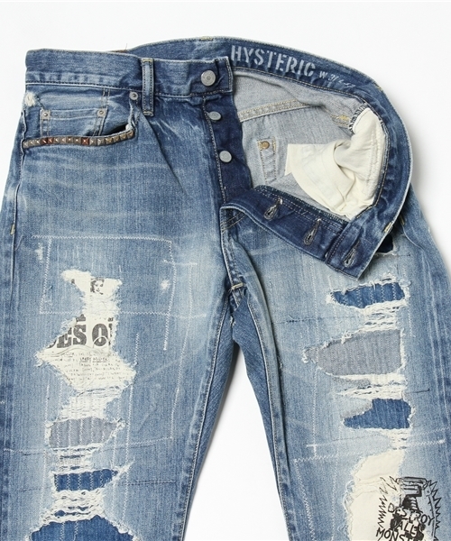 HYSTERIC GLAMOUR（ヒステリックグラマー）の「DAM/DR加工デニム スリムストレートPT（デニムパンツ・メンズ・インディゴブルー・28inch/29inch/30inch/31inch/32inch/34inch）」の11枚目の写真