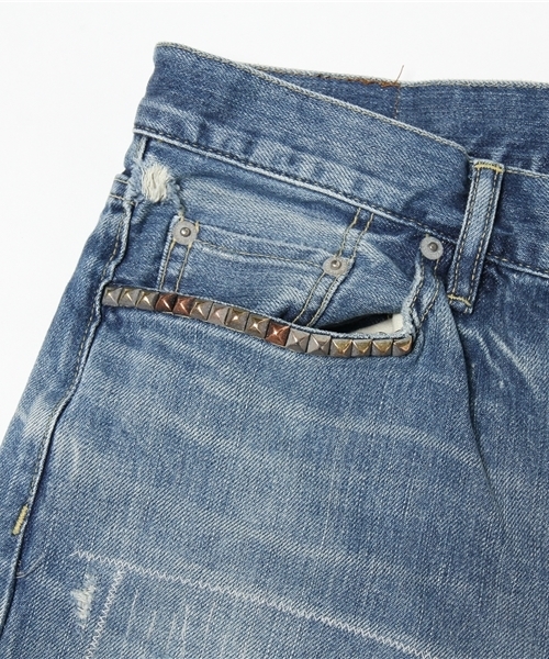 HYSTERIC GLAMOUR（ヒステリックグラマー）の「DAM/DR加工デニム スリムストレートPT（デニムパンツ・メンズ・インディゴブルー・28inch/29inch/30inch/31inch/32inch/34inch）」の12枚目の写真