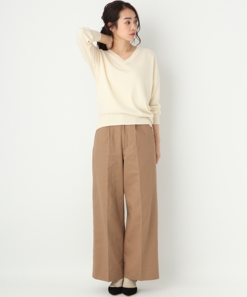 A part by（アパートバイ）の「チノツイルパンツ  737625 （チノパンツ・レディース・ベージュ/カーキ・LARGE/MEDIUM）」の3枚目の写真