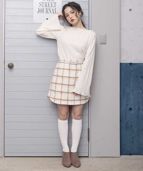 one after another NICE CLAUP（ワンアフターアナザーナイスクラップ）の「ベル袖トップス（Tシャツ/カットソー・レディース・ピンク/アイボリー/ブラック/サックスブルー・FREE）」の7枚目の写真