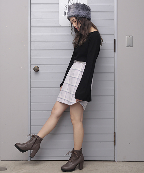 one after another NICE CLAUP（ワンアフターアナザーナイスクラップ）の「ベル袖トップス（Tシャツ/カットソー・レディース・ピンク/アイボリー/ブラック/サックスブルー・FREE）」の10枚目の写真