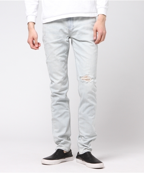 HYSTERIC GLAMOUR（ヒステリックグラマー）の「USED加工Sデニム スリムパンツ（デニムパンツ・メンズ・ホワイト/インディゴブルー・28inch/29inch/30inch/31inch/32inch/34inch）」の18枚目の写真