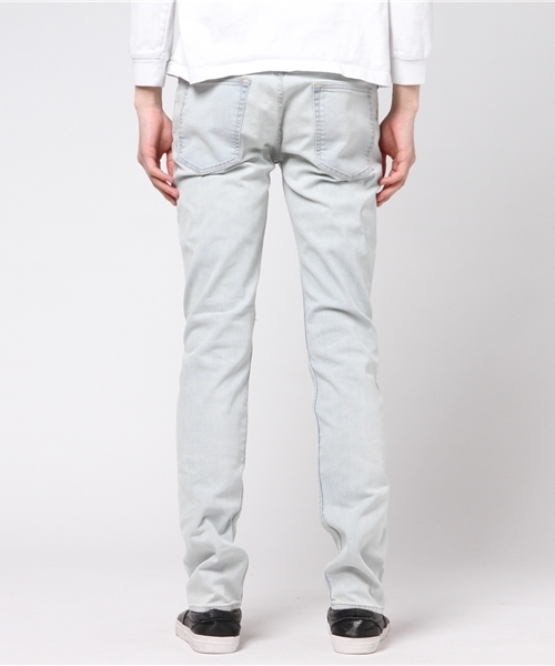 HYSTERIC GLAMOUR（ヒステリックグラマー）の「USED加工Sデニム スリムパンツ（デニムパンツ・メンズ・ホワイト/インディゴブルー・28inch/29inch/30inch/31inch/32inch/34inch）」の4枚目の写真