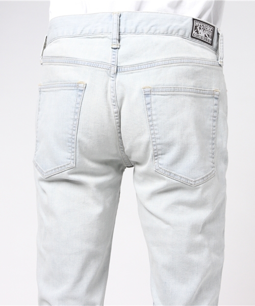 HYSTERIC GLAMOUR（ヒステリックグラマー）の「USED加工Sデニム スリムパンツ（デニムパンツ・メンズ・ホワイト/インディゴブルー・28inch/29inch/30inch/31inch/32inch/34inch）」の7枚目の写真