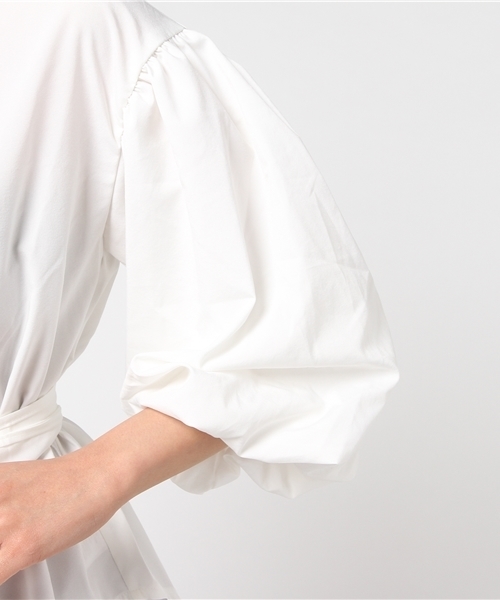 Re:EDIT（リエディ）の「マルチウェイウエストリボン付きブラウス（シャツ/ブラウス・レディース・ベージュ/オレンジ/イエロー/パープル/ネイビー/ラベンダー/ブラック/アイボリー/ブルーグリーン/レッド/グリーン・LARGE/SMALL/MEDIUM）」の16枚目の写真