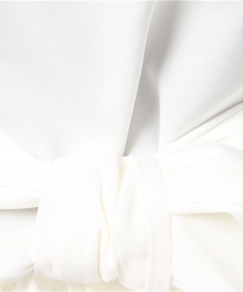 Re:EDIT（リエディ）の「マルチウェイウエストリボン付きブラウス（シャツ/ブラウス・レディース・ベージュ/オレンジ/イエロー/パープル/ネイビー/ラベンダー/ブラック/アイボリー/ブルーグリーン/レッド/グリーン・LARGE/SMALL/MEDIUM）」の19枚目の写真