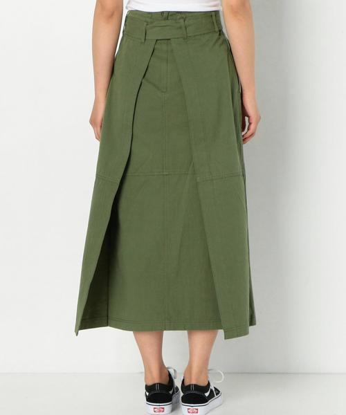 Another Edition（アナザーエディション）の「BACK OVERスカート ◆（スカート・レディース・ブラウン/オリーブ・MEDIUM/SMALL）」の14枚目の写真