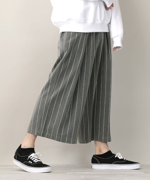 MONO-MART（モノマート）の「TRタックワイドパンツ テーパードハーフスラックス（スラックス・メンズ・ベージュ/ライトグレー/ブラック/インディゴブルー/ライトベージュ/オリーブ/チャコールグレー/オフホワイト/ネイビー/グレー/ストライプ/サックスブルー/グレー系その他/ベージュ系その他/モカ/ブルー系その他・FREE）」の16枚目の写真