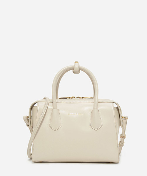CHARLES & KEITH（チャールズ & キース）の「ダブルジップストラクチャードバッグ / DOUBLE ZIP STRUCTURED BAG（ハンドバッグ・レディース・ホワイト系その他/ライトブラウン/ブラック・M）」の21枚目の写真