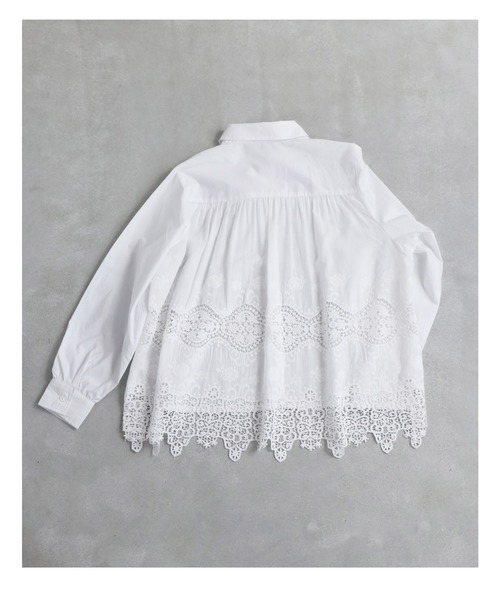 cawaii（カワイイ）の「後ろレースのふんわり シャツトップス（シャツ/ブラウス・レディース・ホワイト・M/XL）」の20枚目の写真