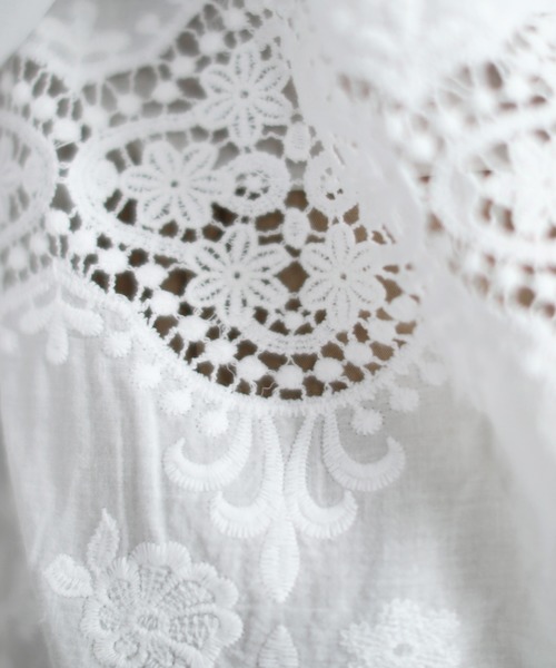 cawaii（カワイイ）の「後ろレースのふんわり シャツトップス（シャツ/ブラウス・レディース・ホワイト・M/XL）」の14枚目の写真