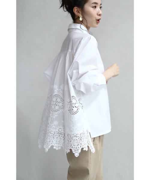 cawaii（カワイイ）の「後ろレースのふんわり シャツトップス（シャツ/ブラウス・レディース・ホワイト・M/XL）」の17枚目の写真