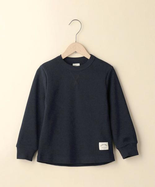 coen（コーエン）の「【coen キッズ / ジュニア】ワッフルサーマルTシャツ(110～150cm)（Tシャツ/カットソー・キッズ・オフホワイト/ネイビー・110/130/140/100/120/150）」の3枚目の写真