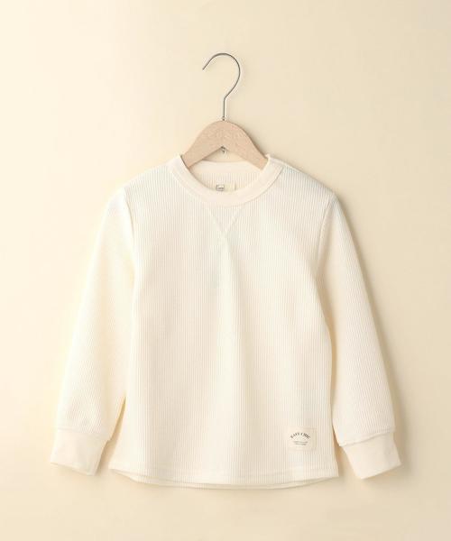 coen（コーエン）の「【coen キッズ / ジュニア】ワッフルサーマルTシャツ(110～150cm)（Tシャツ/カットソー・キッズ・オフホワイト/ネイビー・110/130/140/100/120/150）」の9枚目の写真