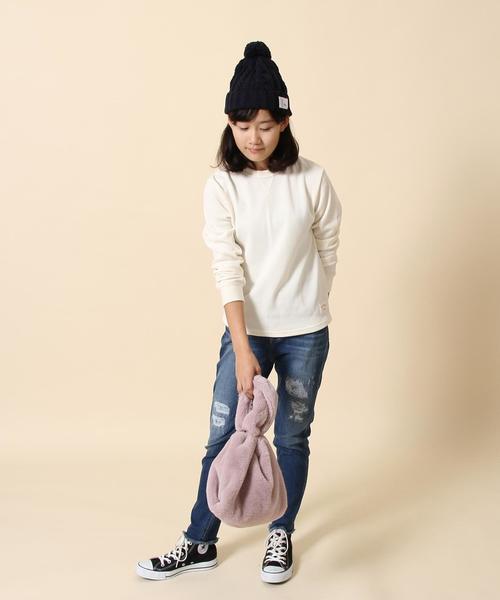 coen（コーエン）の「【coen キッズ / ジュニア】ワッフルサーマルTシャツ(110～150cm)（Tシャツ/カットソー・キッズ・オフホワイト/ネイビー・110/130/140/100/120/150）」の8枚目の写真