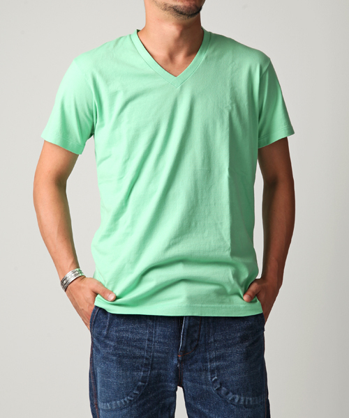 FilMelange（フィルメランジェ）の「FilMelange×世間知らず..ＶＩＴＯ（Tシャツ/カットソー・メンズ・ネイビー/ホワイト/ミント・3/5/2/4）」の4枚目の写真