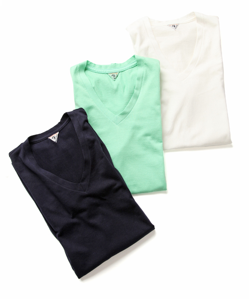 FilMelange（フィルメランジェ）の「FilMelange×世間知らず..ＶＩＴＯ（Tシャツ/カットソー・メンズ・ネイビー/ホワイト/ミント・3/5/2/4）」の12枚目の写真