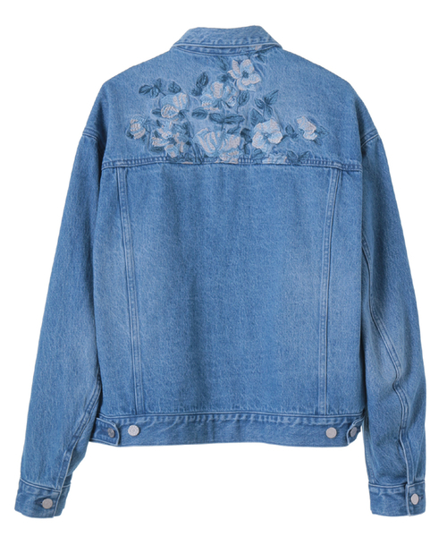 CLANE（クラネ）の「EMBROIDERY DENIM JACKET（デニムジャケット・メンズ・ブルー/ホワイト・2/1）」の8枚目の写真