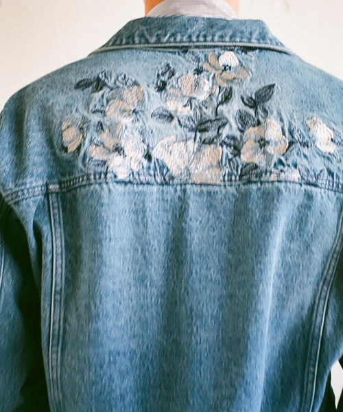 CLANE（クラネ）の「EMBROIDERY DENIM JACKET（デニムジャケット・メンズ・ブルー/ホワイト・2/1）」の13枚目の写真