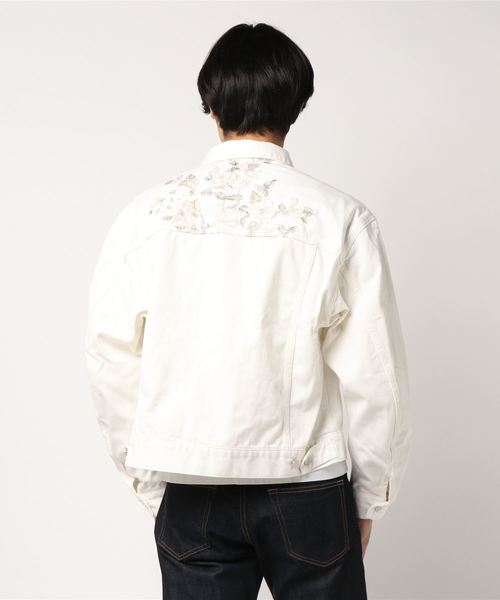 CLANE（クラネ）の「EMBROIDERY DENIM JACKET（デニムジャケット・メンズ・ブルー/ホワイト・2/1）」の6枚目の写真