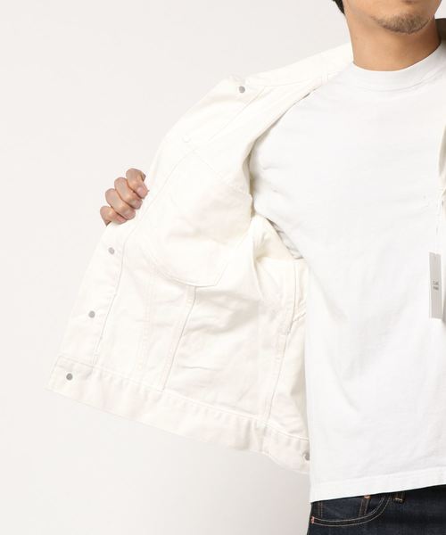 CLANE（クラネ）の「EMBROIDERY DENIM JACKET（デニムジャケット・メンズ・ブルー/ホワイト・2/1）」の3枚目の写真