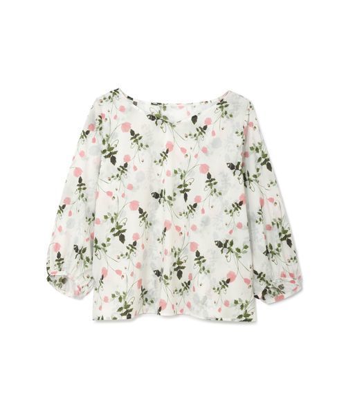 NATURAL BEAUTY BASIC（ナチュラルビューティーベーシック）の「〈Liberty〉ポピードリームブラウス（シャツ/ブラウス・レディース・ブルー/ホワイト系その他・SMALL/MEDIUM）」の9枚目の写真