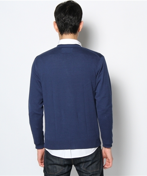 BEAUTY&YOUTH UNITED ARROWS（ビューティーアンドユースユナイテッドアローズ）の「BY ハイゲージ コットン Vネックカーディガン◆（カーディガン/ボレロ・メンズ・イエロー/ケリー/コバルトブルー/ネイビー・SMALL/MEDIUM/LARGE/X-LARGE）」の8枚目の写真