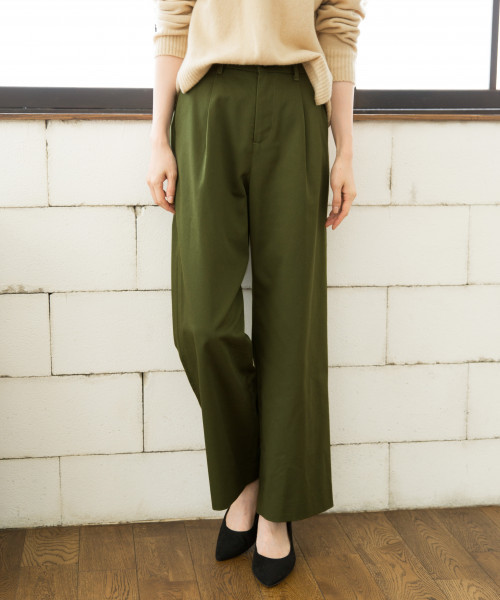 GLOBAL WORK(グローバルワーク)の「バルドマンチノワイドパンツ【WEB限定サイズ有】/794475(その他パンツ・レディース・ブラック/ブラウン/ベージュ/カーキ・SMALL/MEDIUM/LARGE/X-LARGE/XX-LARGE)」の4枚目の写真