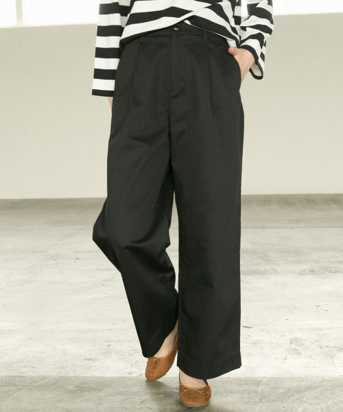 GLOBAL WORK(グローバルワーク)の「バルドマンチノワイドパンツ【WEB限定サイズ有】/794475(その他パンツ・レディース・ブラック/ブラウン/ベージュ/カーキ・SMALL/MEDIUM/LARGE/X-LARGE/XX-LARGE)」の2枚目の写真