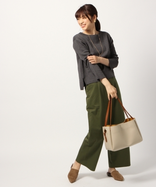 GLOBAL WORK(グローバルワーク)の「バルドマンチノワイドパンツ【WEB限定サイズ有】/794475(その他パンツ・レディース・ブラック/ブラウン/ベージュ/カーキ・SMALL/MEDIUM/LARGE/X-LARGE/XX-LARGE)」の5枚目の写真