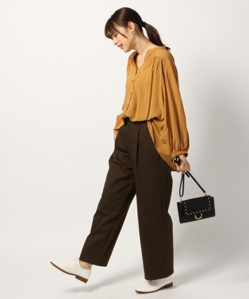 GLOBAL WORK(グローバルワーク)の「バルドマンチノワイドパンツ【WEB限定サイズ有】/794475(その他パンツ・レディース・ブラック/ブラウン/ベージュ/カーキ・SMALL/MEDIUM/LARGE/X-LARGE/XX-LARGE)」の6枚目の写真