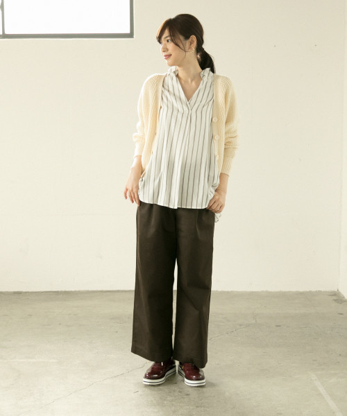 GLOBAL WORK(グローバルワーク)の「バルドマンチノワイドパンツ【WEB限定サイズ有】/794475(その他パンツ・レディース・ブラック/ブラウン/ベージュ/カーキ・SMALL/MEDIUM/LARGE/X-LARGE/XX-LARGE)」の21枚目の写真