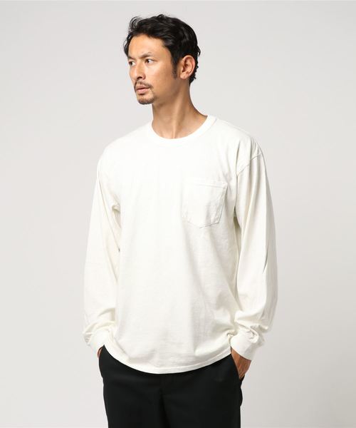 BUCCA 44(ブッカフォーティーフォー)の「【BUCCA 44】ガーメントダイ加工ロンTEE(Tシャツ/カットソー・メンズ・グレー/レッド/グリーン/オフホワイト・LARGE/X-LARGE/XX-LARGE)」の9枚目の写真