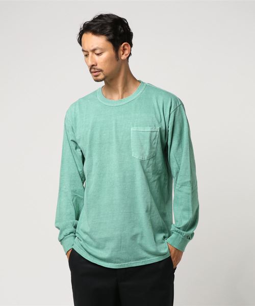 BUCCA 44(ブッカフォーティーフォー)の「【BUCCA 44】ガーメントダイ加工ロンTEE(Tシャツ/カットソー・メンズ・グレー/レッド/グリーン/オフホワイト・LARGE/X-LARGE/XX-LARGE)」の8枚目の写真