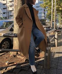 Munich | ブラッシュウールメルトンロングピーコート(ピーコート)