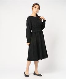 21Wコーデュロイ ウエストシャーリングワンピース