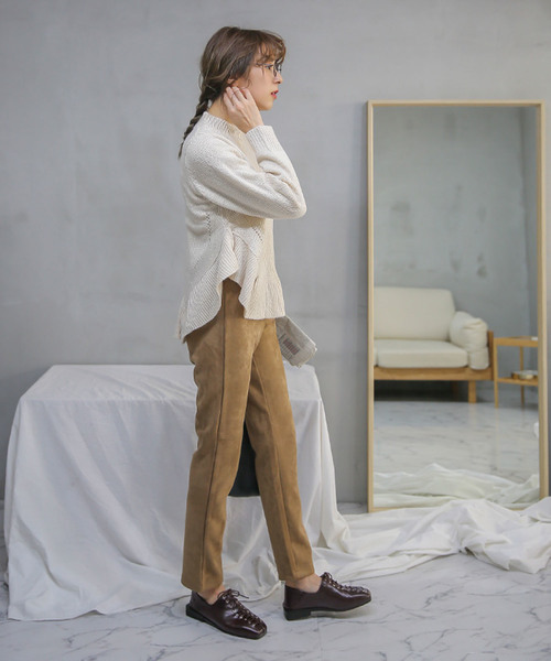 select MOCA（セレクトモカ）の「レースアップデザインシューズ/2wayオーバーヒールデザインフェイクレザーシューズ（その他シューズ・レディース・ブラック/ブラウン・SMALL/MEDIUM/LARGE）」の4枚目の写真