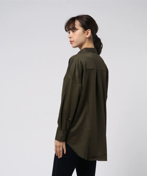 KOBE LETTUCE（コウベレタス）の「[チェック柄/無地]ボタンダウンゆったりシャツチュニック＊レディース/トップス[C3465]神戸レタス（チュニック・レディース・オフホワイト/モカ/カーキ/ベージュ系その他/ブルー系その他・FREE）」の11枚目の写真